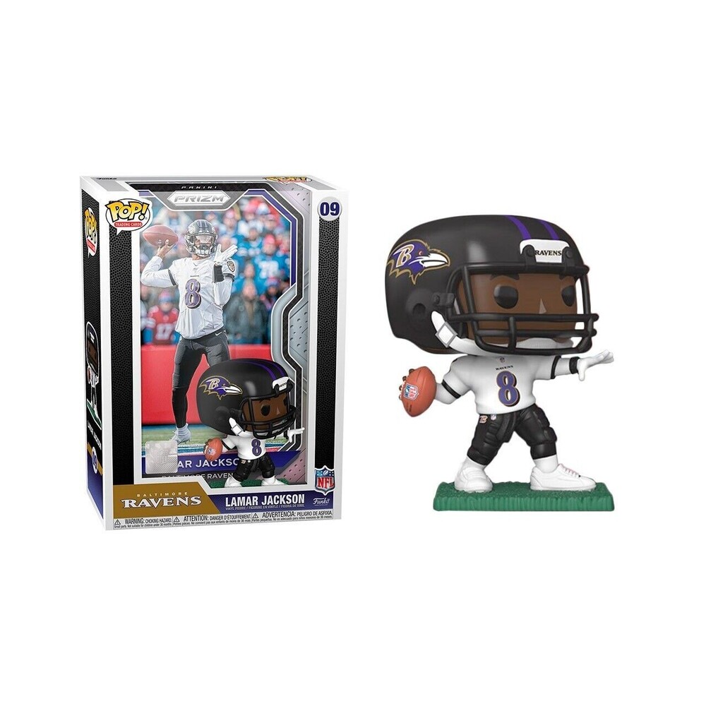 Funko POP #09 - Lamar Jackson - Baltimore Ravens - Panini Prizm NFL Trading Card